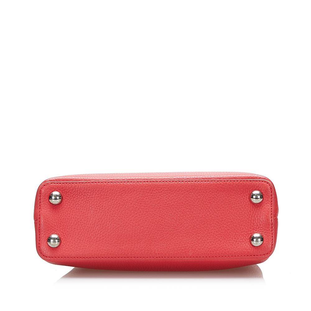 Louis Vuitton B Louis Vuitton Red Calf Leather Taurillon Capucines BB France