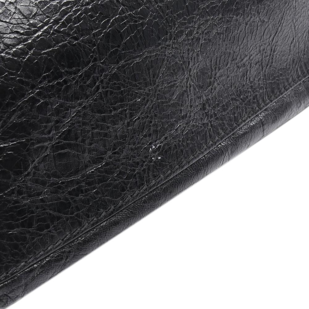 Balenciaga B Balenciaga Black Calf Leather Navy Cabas Tote S Italy