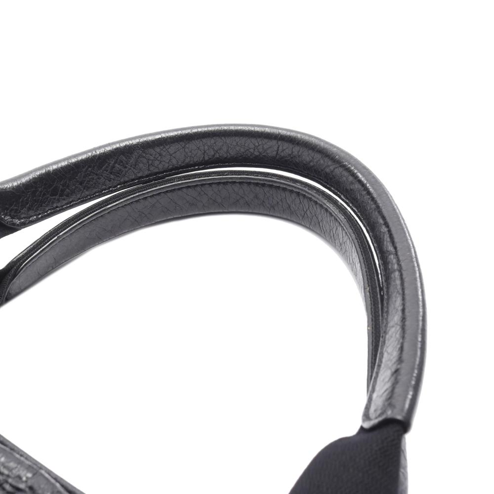 Balenciaga B Balenciaga Black Calf Leather Navy Cabas Tote S Italy