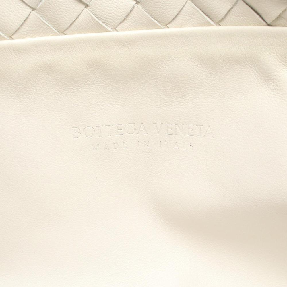 Bottega Veneta AB Bottega Veneta White Nappa Leather Leather Small Nappa Intrecciato Bulb Shoulder Bag Italy