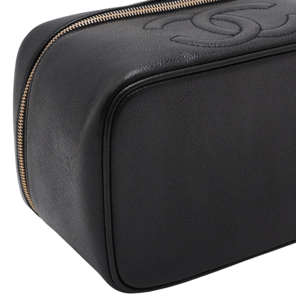 Chanel B Chanel Black Caviar Leather Leather CC Caviar Vanity Case Italy