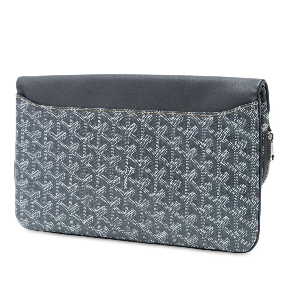 Goyard AB Goyard Gray Coated Canvas Fabric Goyardine Sainte Marie MM France