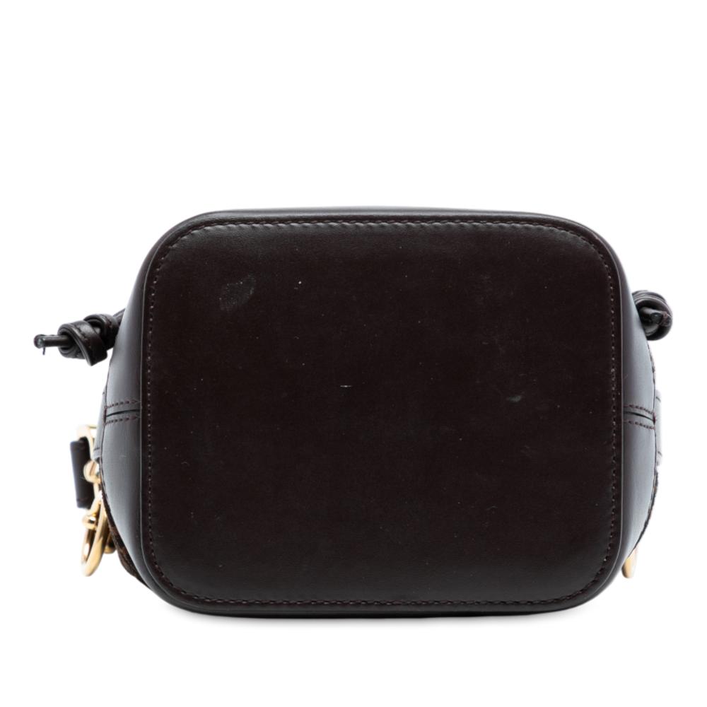 Fendi B Fendi Brown Suede Leather Mini Zucca Mon Tresor Bucket Bag Italy