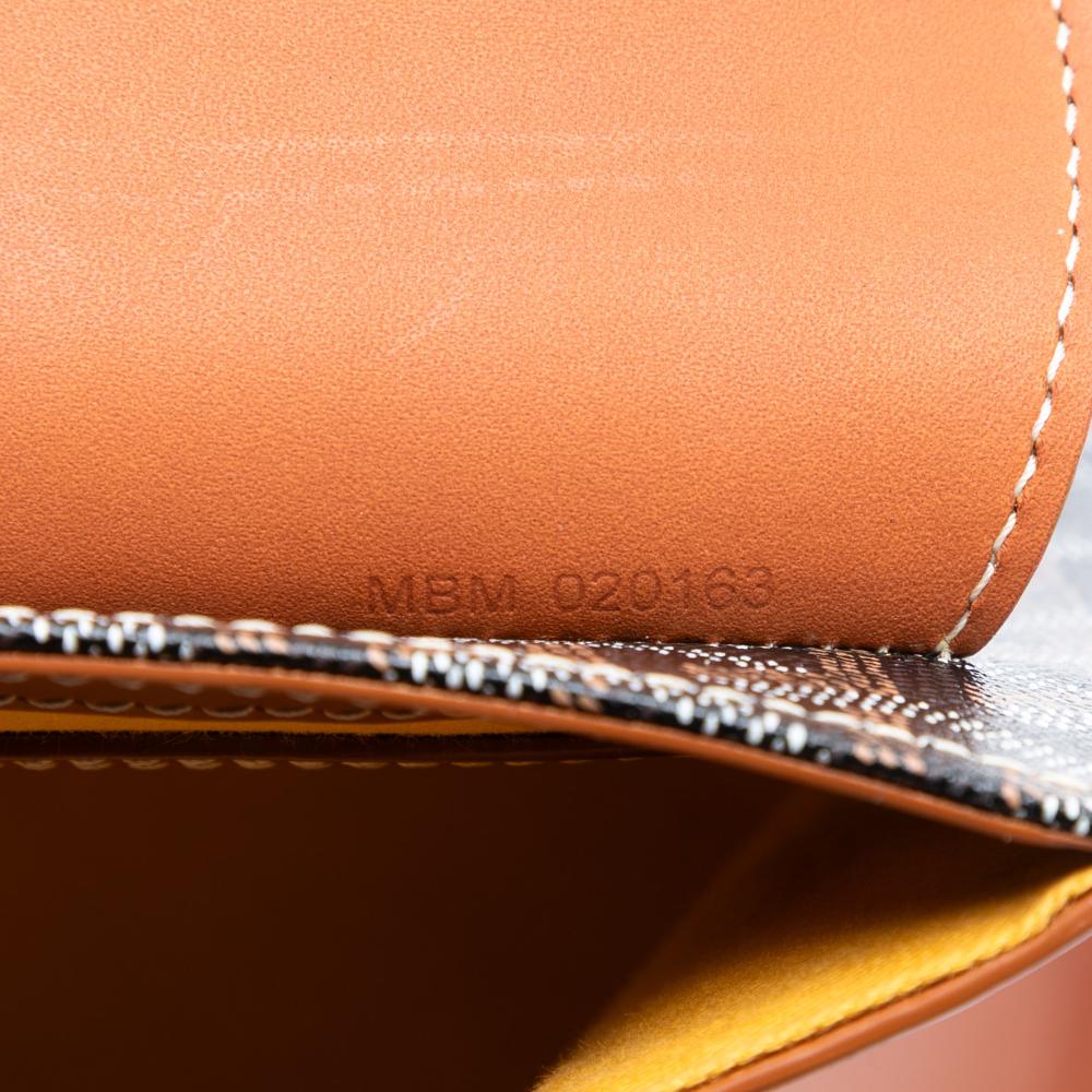 Goyard B Goyard Black Coated Canvas Fabric Goyardine Saigon Structured PM France