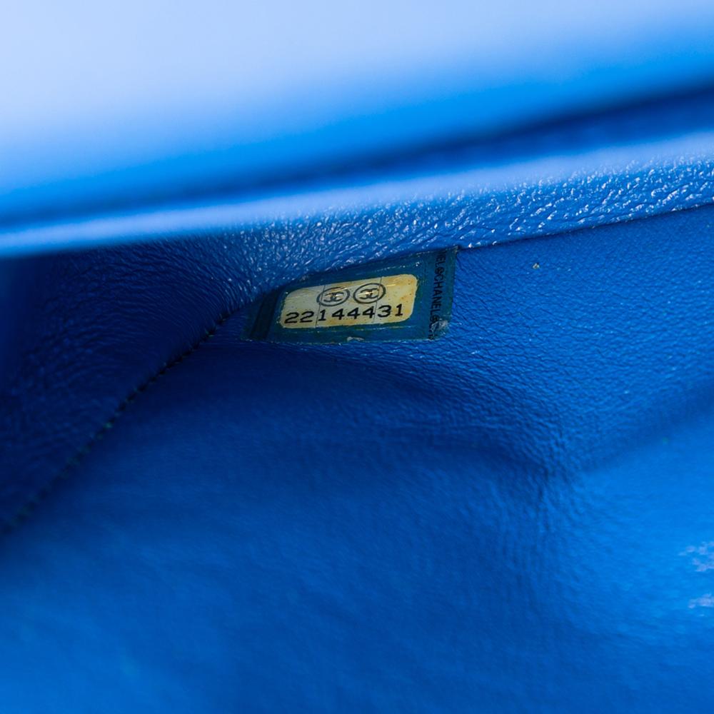 Chanel B Chanel Blue Caviar Leather Leather Medium Classic Caviar Double Flap France