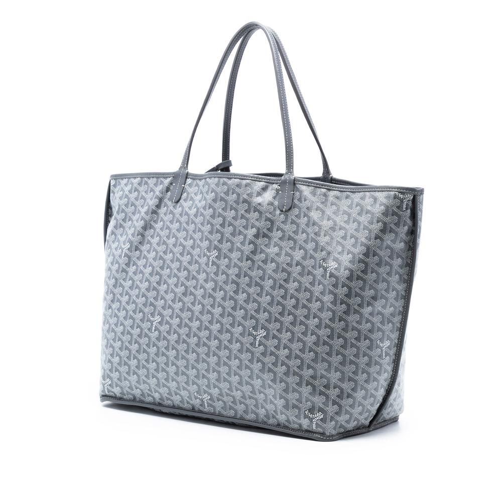 Goyard AB Goyard Gray Coated Canvas Fabric Goyardine Saint Louis GM France