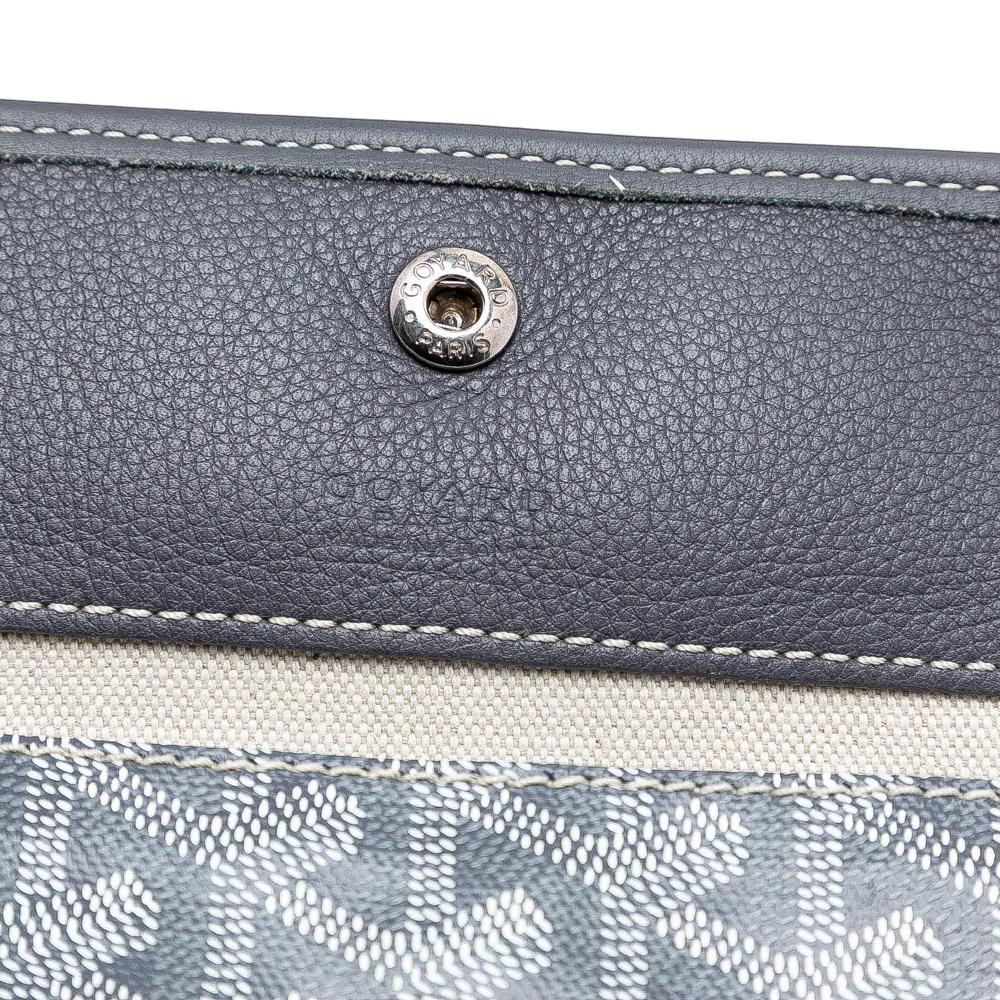 Goyard AB Goyard Gray Coated Canvas Fabric Goyardine Saint Louis GM France