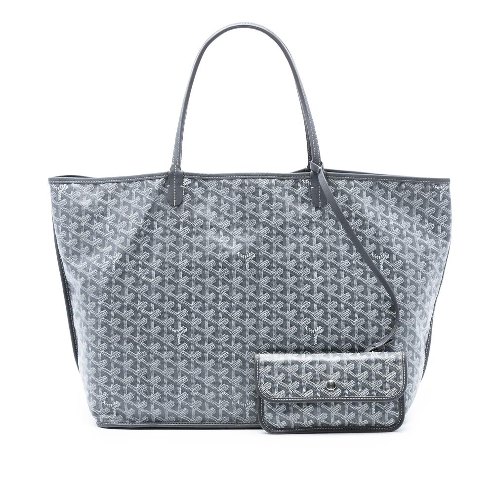 Goyard AB Goyard Gray Coated Canvas Fabric Goyardine Saint Louis GM France