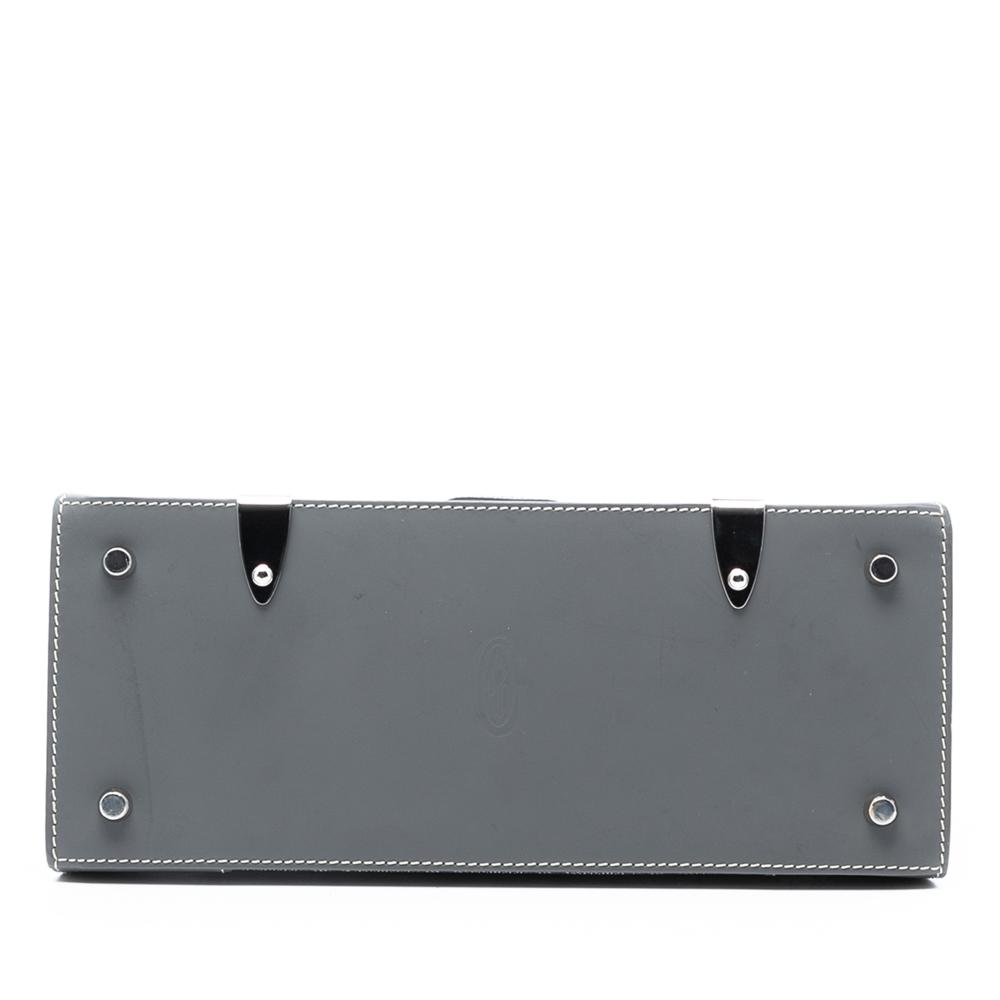 Goyard AB Goyard Gray Coated Canvas Fabric Goyardine Saigon Structured PM France