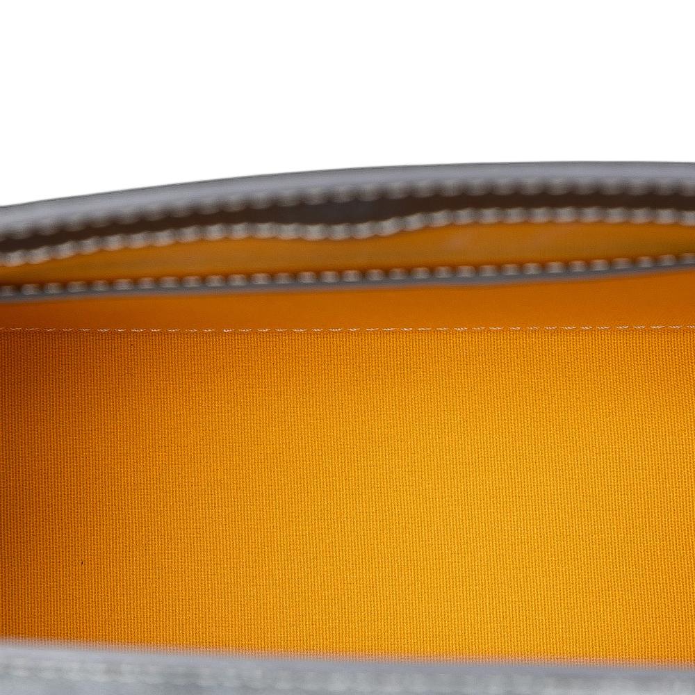 Goyard AB Goyard Gray Coated Canvas Fabric Goyardine Saigon Structured PM France