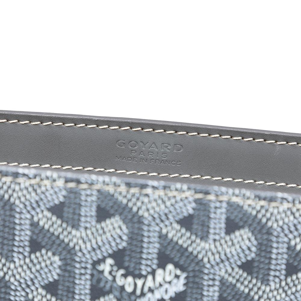 Goyard AB Goyard Gray Coated Canvas Fabric Goyardine Saigon Structured PM France