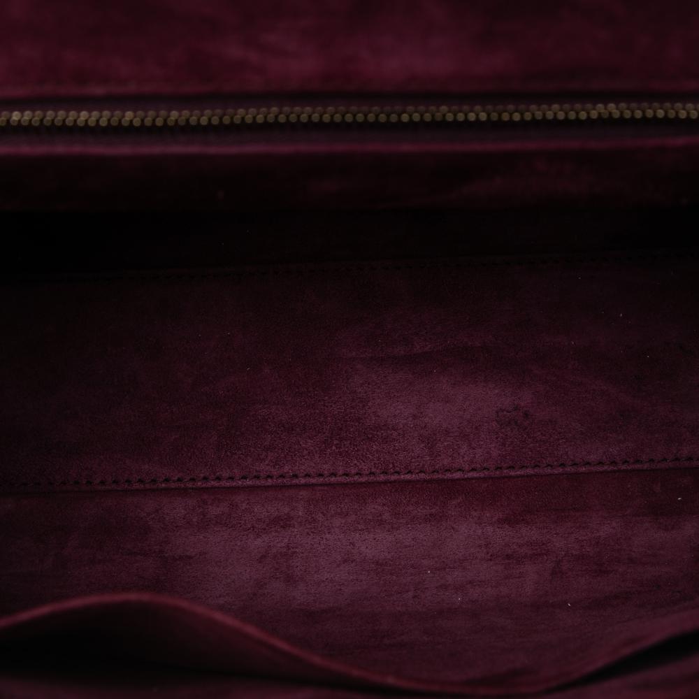 Christian Dior B Dior Red Burgundy Calf Leather DiorAddict Top Handle Bag Italy