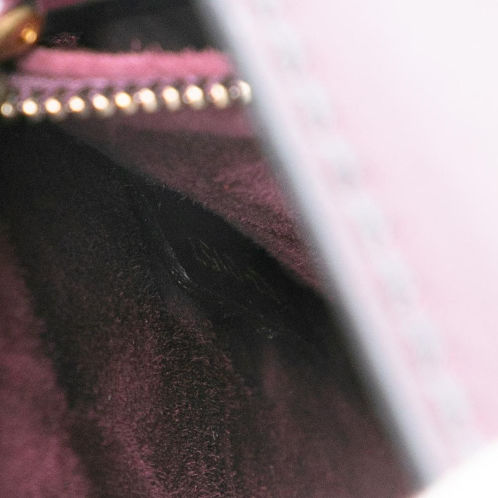 Christian Dior B Dior Red Burgundy Calf Leather DiorAddict Top Handle Bag Italy