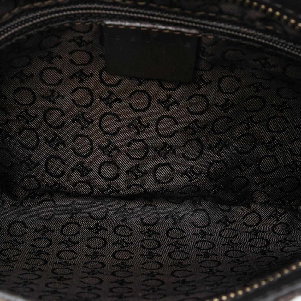 Celine B Celine Brown Dark Brown Canvas Fabric C Macadam Shoulder Bag Italy