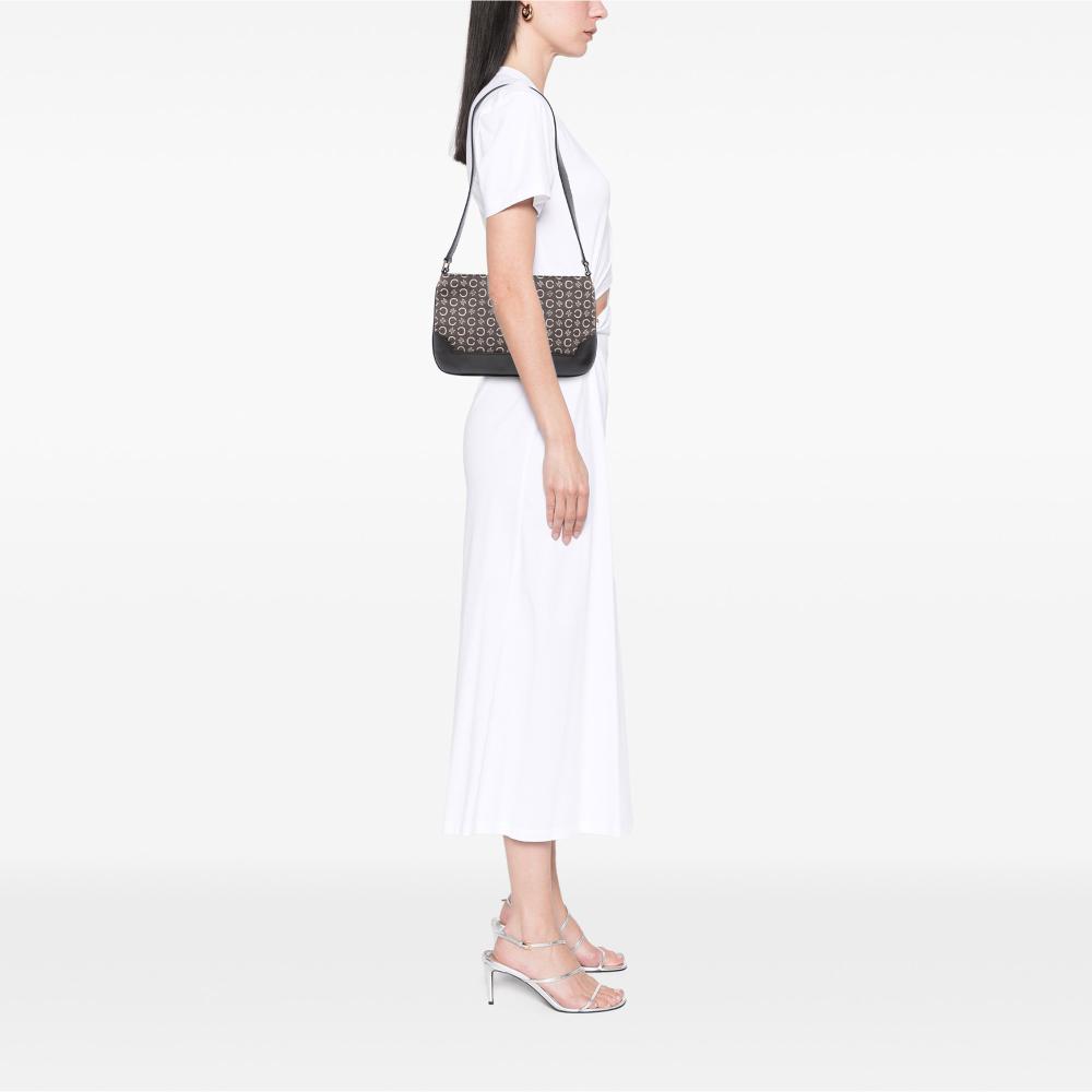 Celine B Celine Brown Dark Brown Canvas Fabric C Macadam Shoulder Bag Italy