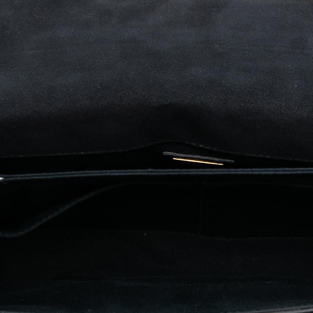 Fendi B Fendi Black Calf Leather 3Baguette Shoulder Bag Italy