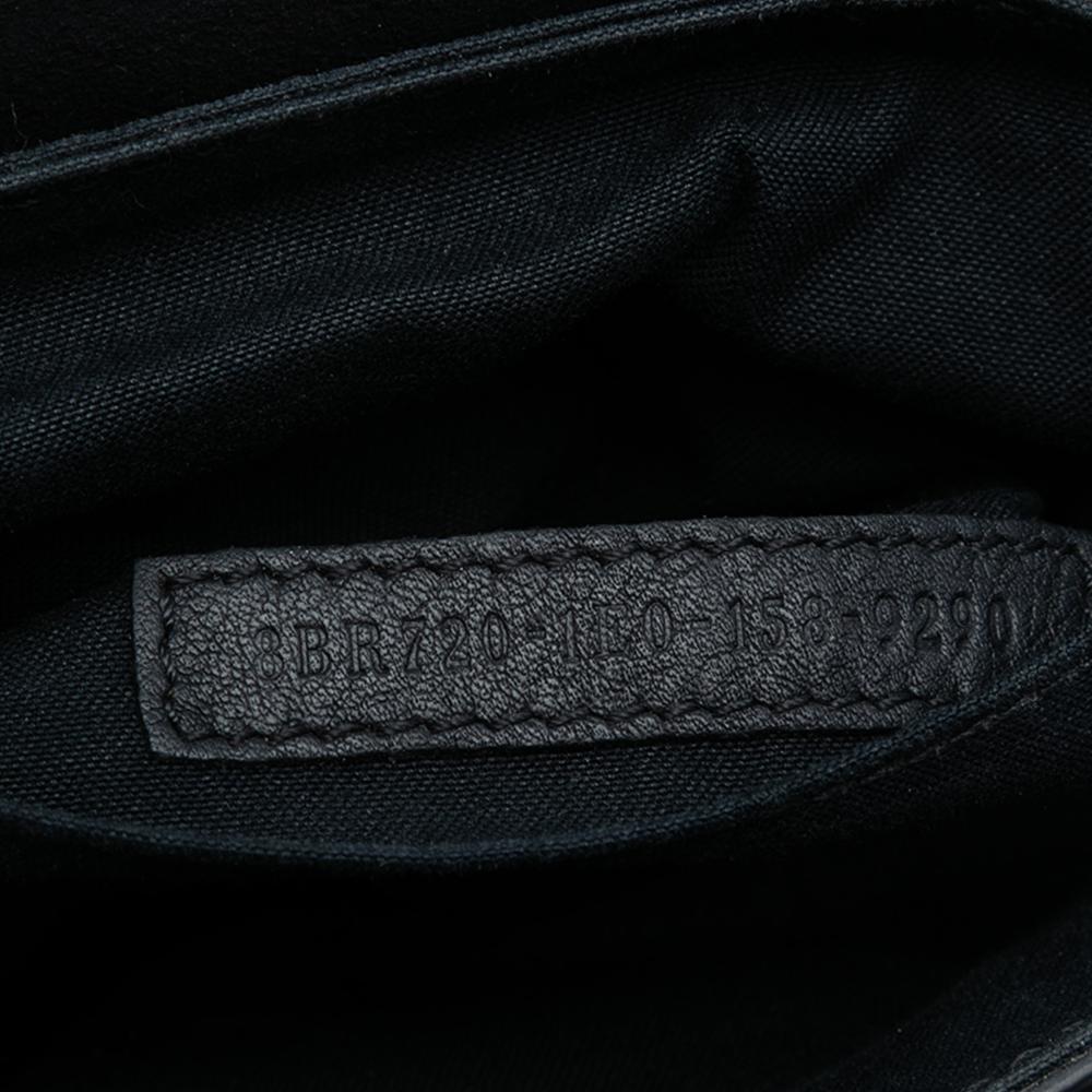 Fendi B Fendi Black Calf Leather 3Baguette Shoulder Bag Italy