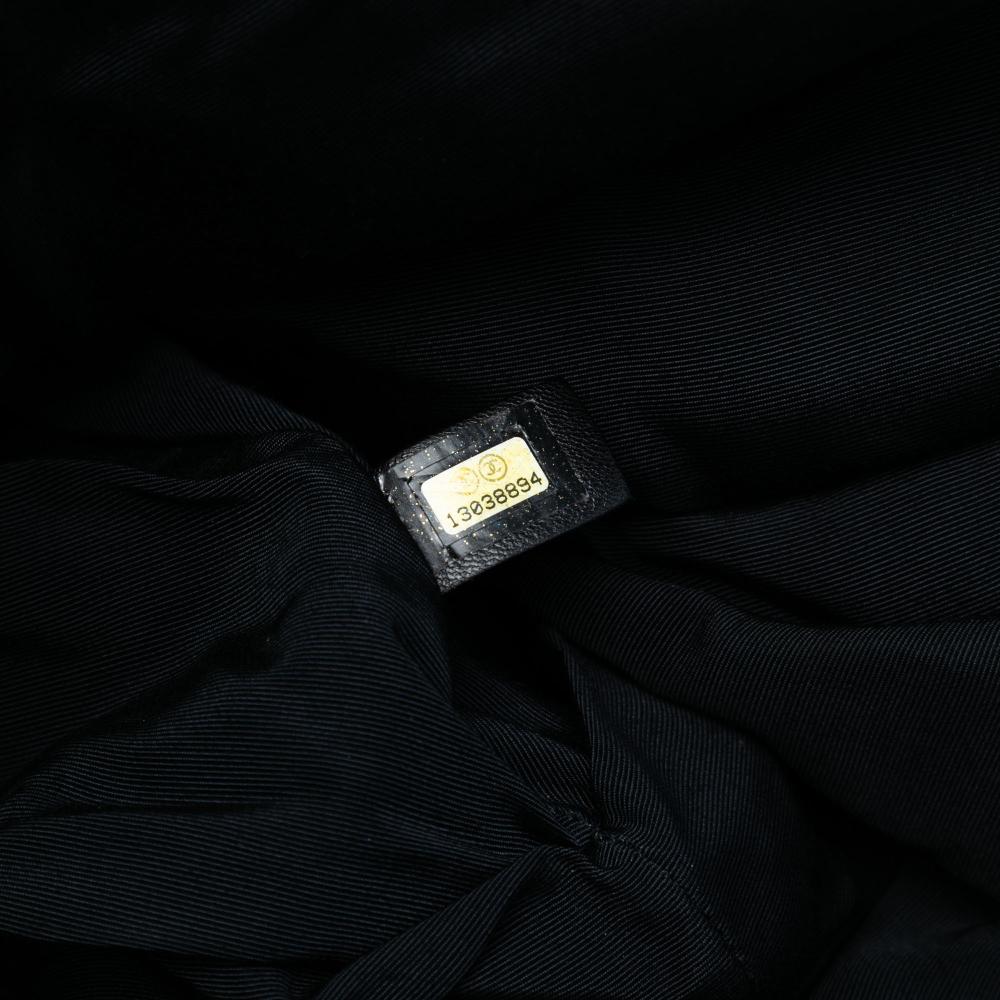 Chanel AB Chanel Gray Pomice with Black Lambskin Leather Leather Lambskin Stretch Spirit Cabas Tote Italy