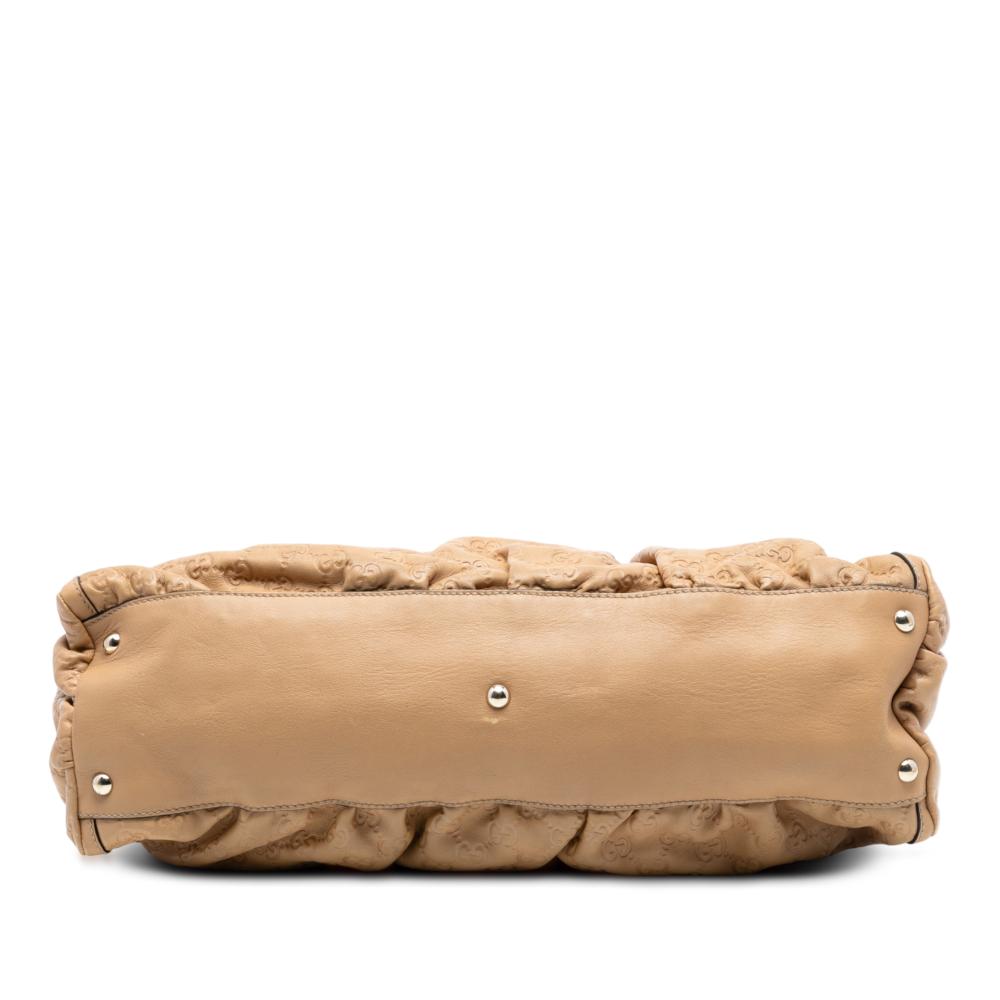 Gucci B Gucci Brown Caramel Calf Leather Guccissima Abbey D Ring Shoulder Bag Italy