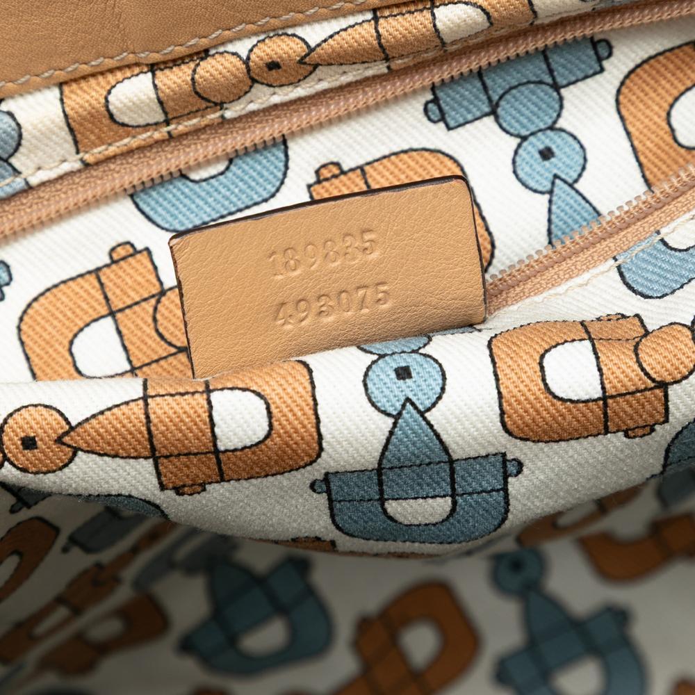 Gucci B Gucci Brown Caramel Calf Leather Guccissima Abbey D Ring Shoulder Bag Italy