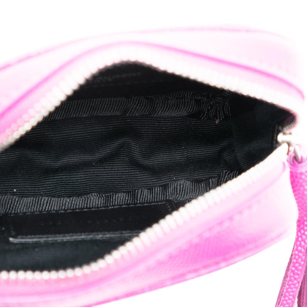 Saint Laurent Pink Baby Matelasse Grain De Poudre Monogram Lou Camera Bag Italy