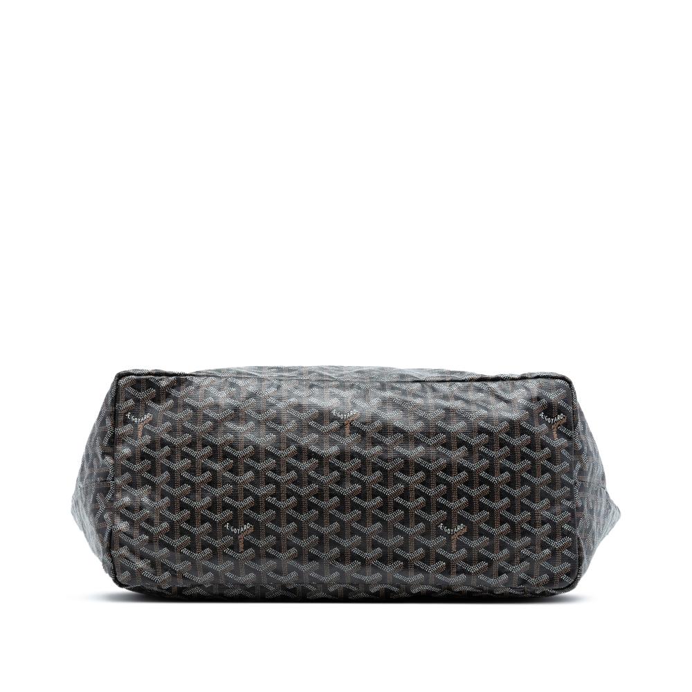 Goyard B Goyard Black Coated Canvas Fabric Goyardine Saint Louis GM France