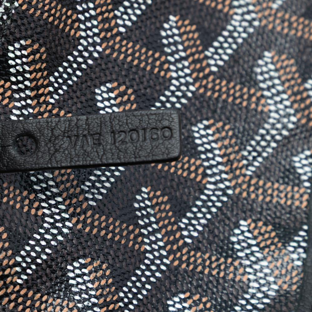 Goyard B Goyard Black Coated Canvas Fabric Goyardine Saint Louis GM France