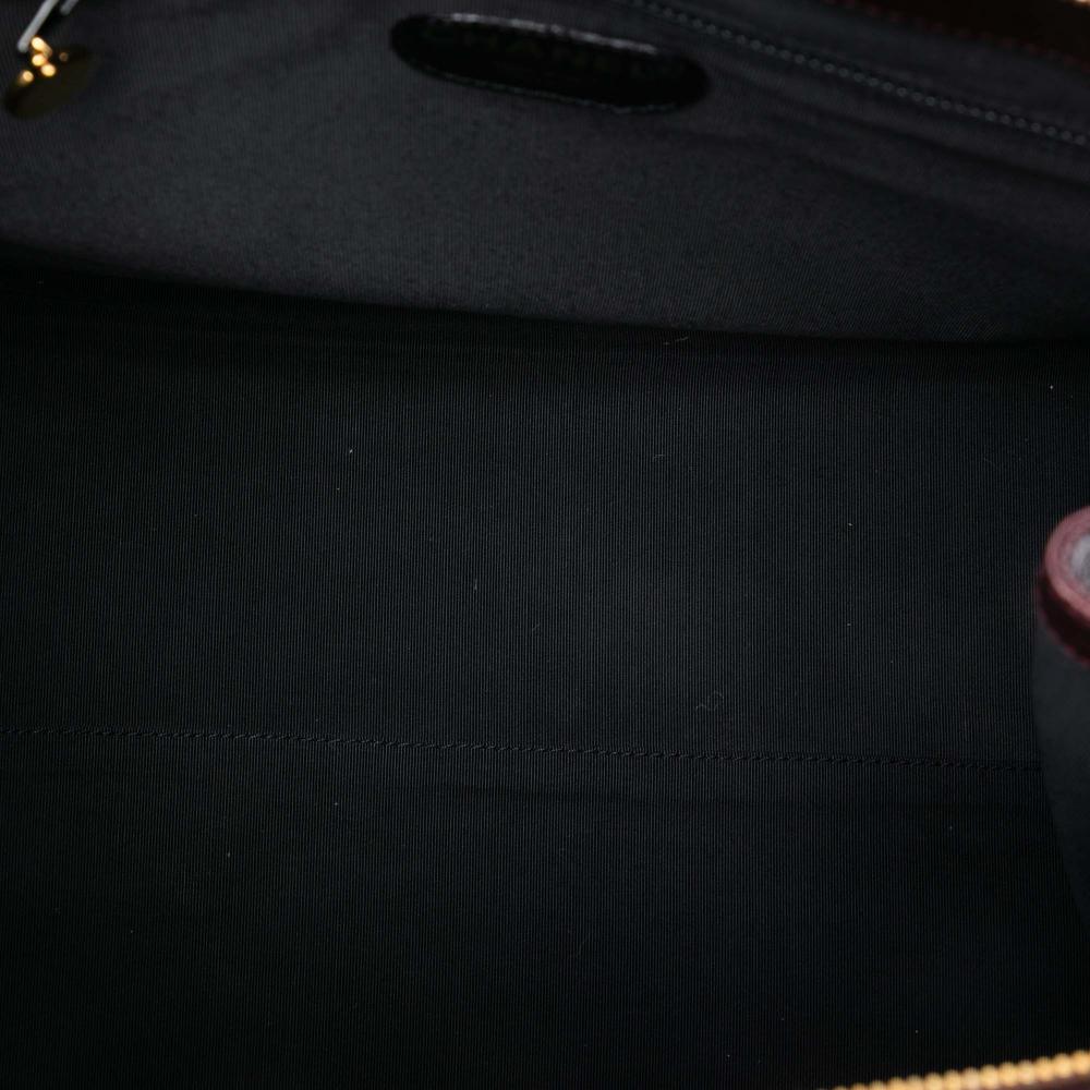 Chanel B Chanel Red Burgundy Caviar Leather Leather CC Caviar Tote Italy