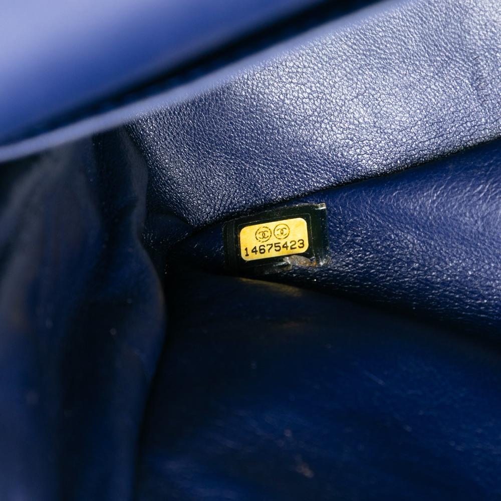 Chanel B Chanel Blue Navy Patent Leather Leather Reissue 2.55 Crinkled Patent Double Flap 227 France