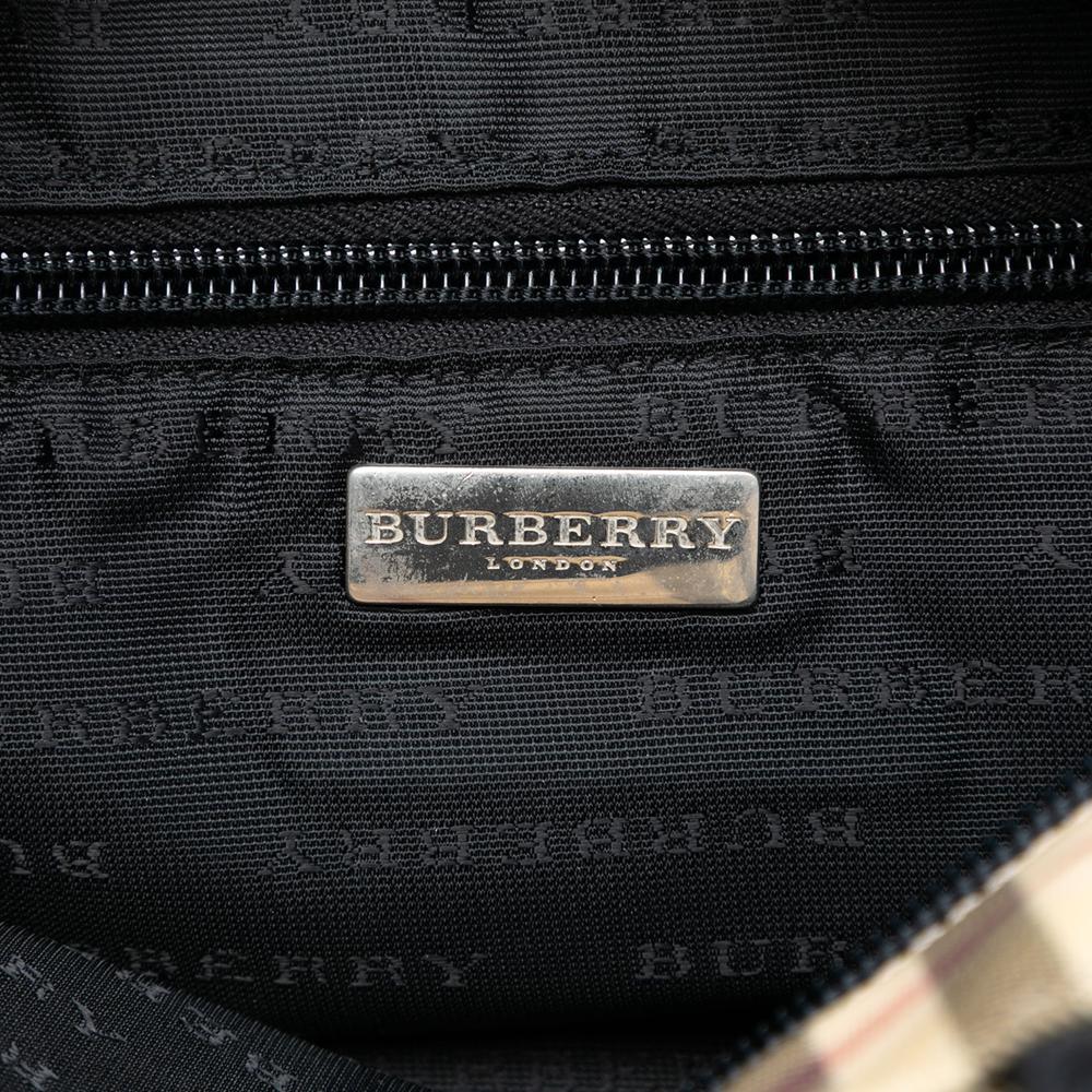Burberry B Burberry Brown Beige Canvas Fabric Mini House Check Tote Italy