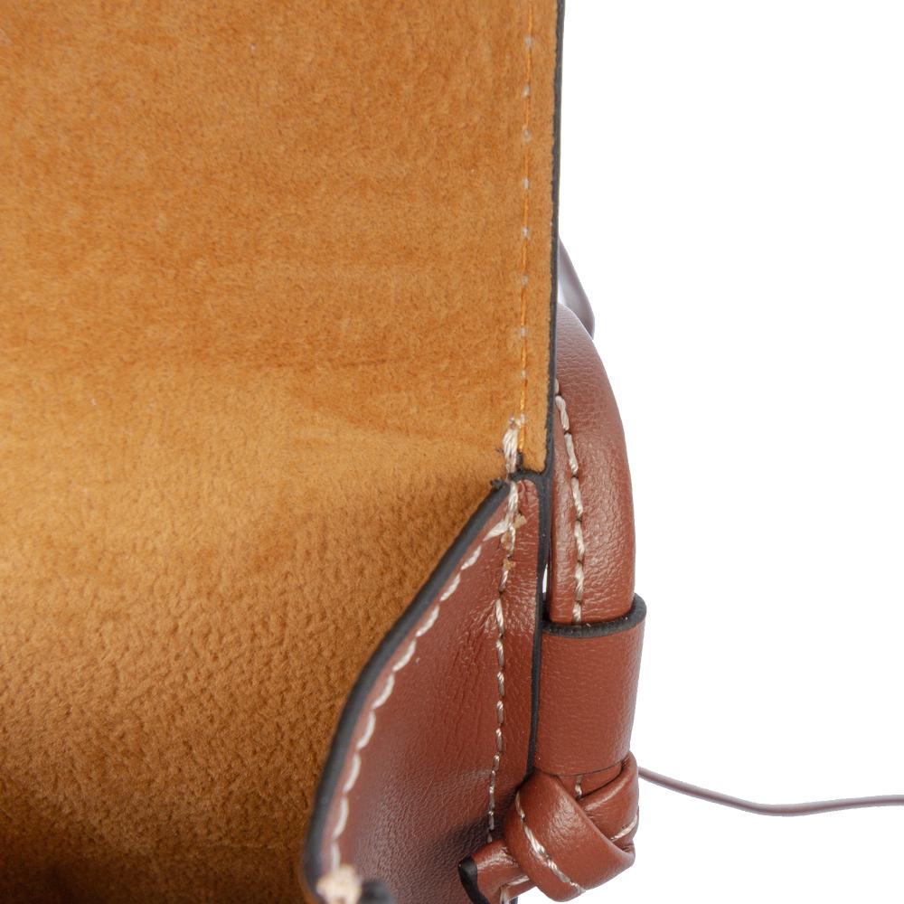 Celine AB Celine Brown Calf Leather Phone Pouch Flap Crossbody China