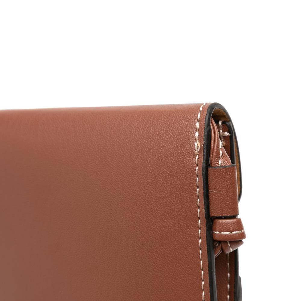 Celine AB Celine Brown Calf Leather Phone Pouch Flap Crossbody China