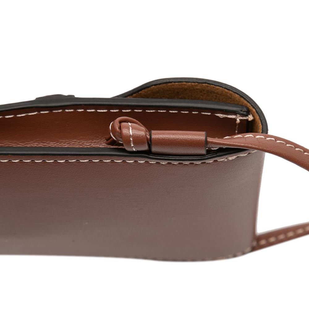 Celine AB Celine Brown Calf Leather Phone Pouch Flap Crossbody China