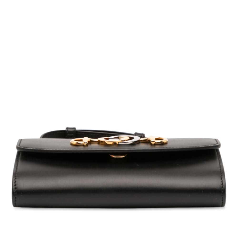 Gucci AB Gucci Black Calf Leather Mini Zumi Satchel Italy