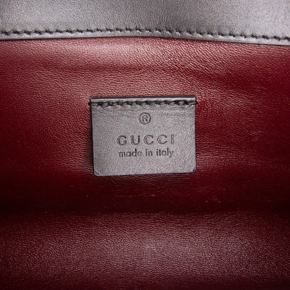 Gucci AB Gucci Black Calf Leather Mini Zumi Satchel Italy