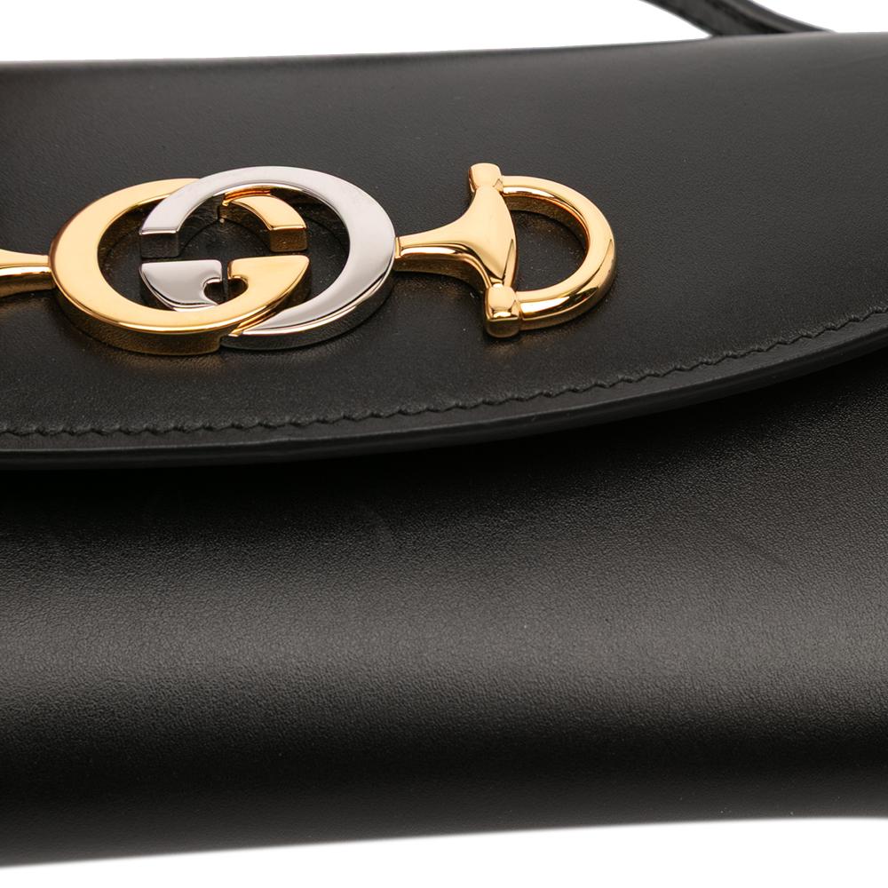 Gucci AB Gucci Black Calf Leather Mini Zumi Satchel Italy