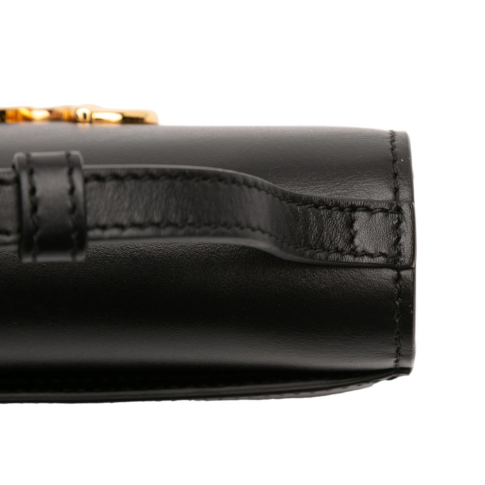 Gucci AB Gucci Black Calf Leather Mini Zumi Satchel Italy