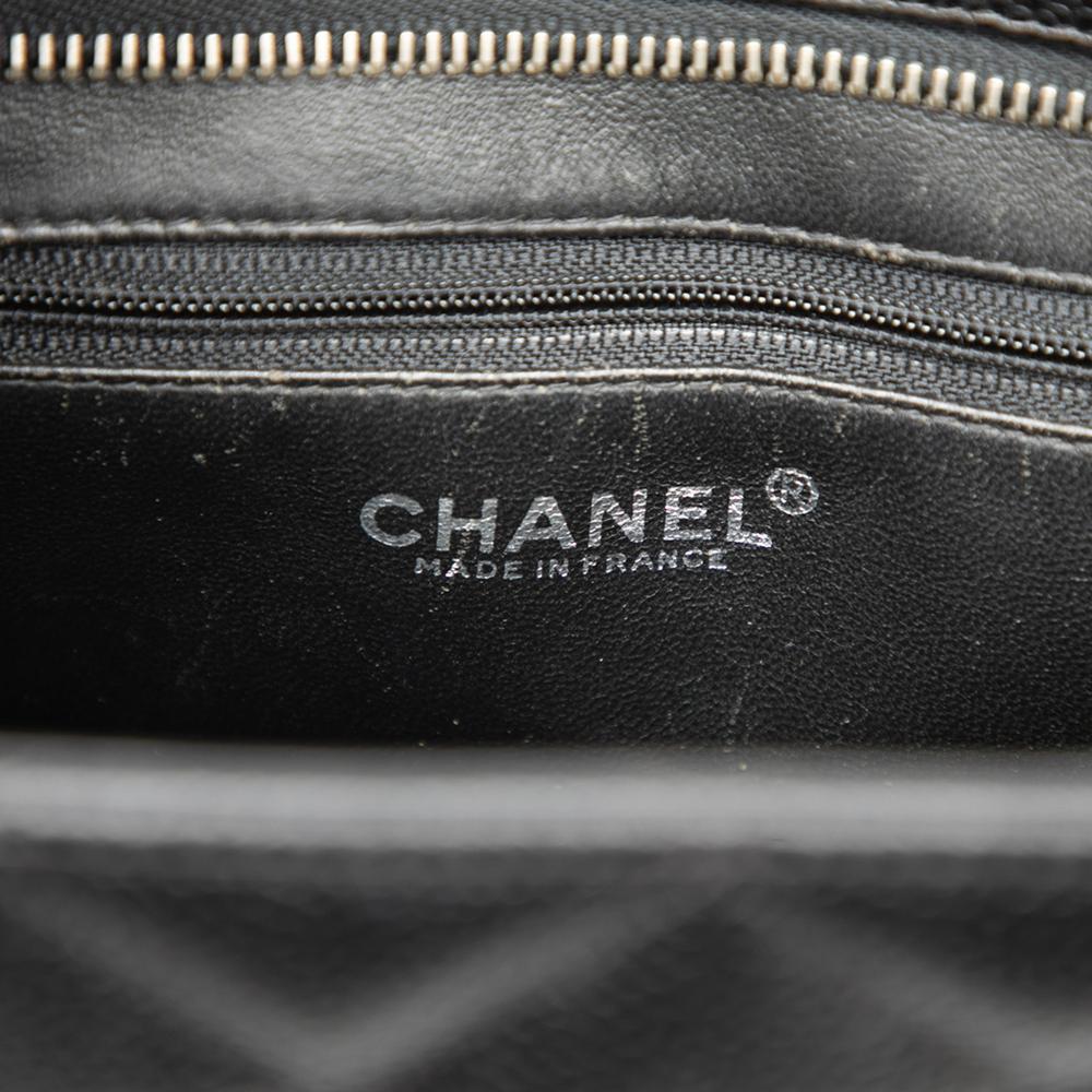 Chanel B Chanel Black Caviar Leather Leather Caviar Medallion Tote France