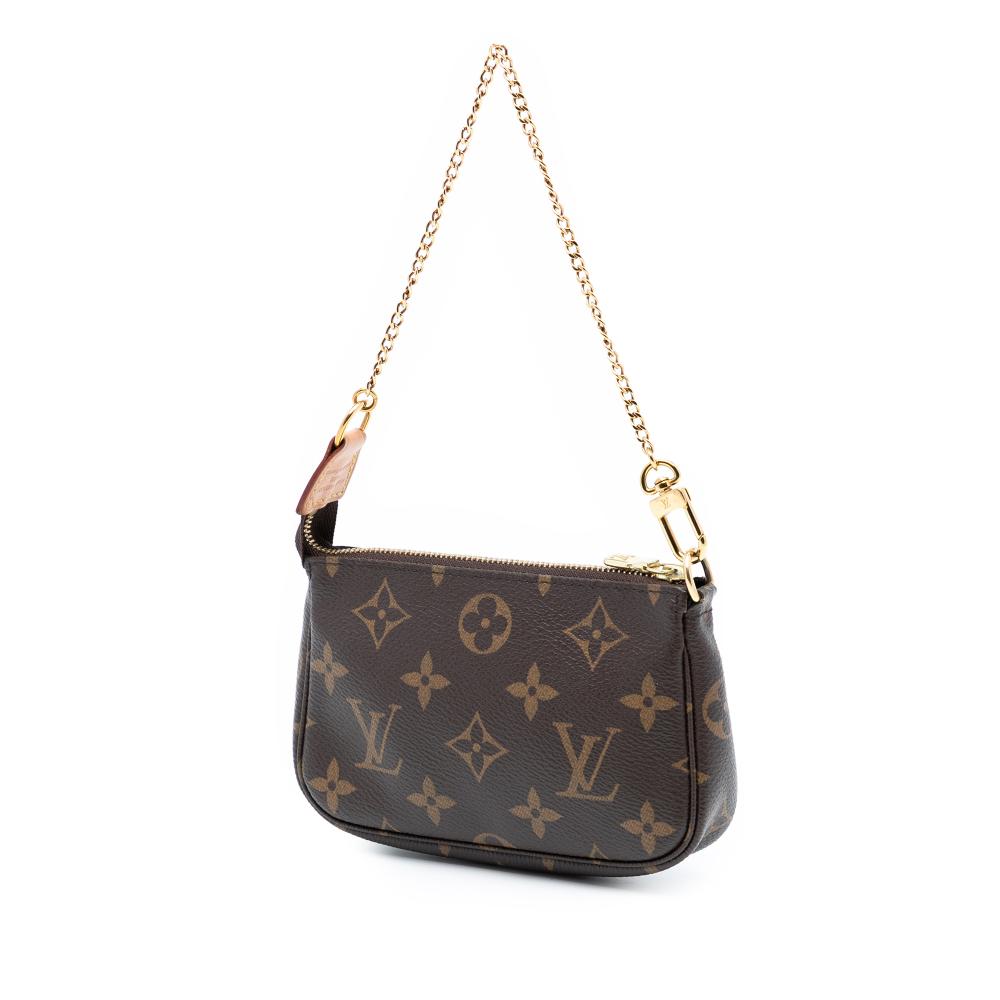 Louis Vuitton AB Louis Vuitton Brown Monogram Canvas Fabric Monogram Mini Pochette Accessoires France