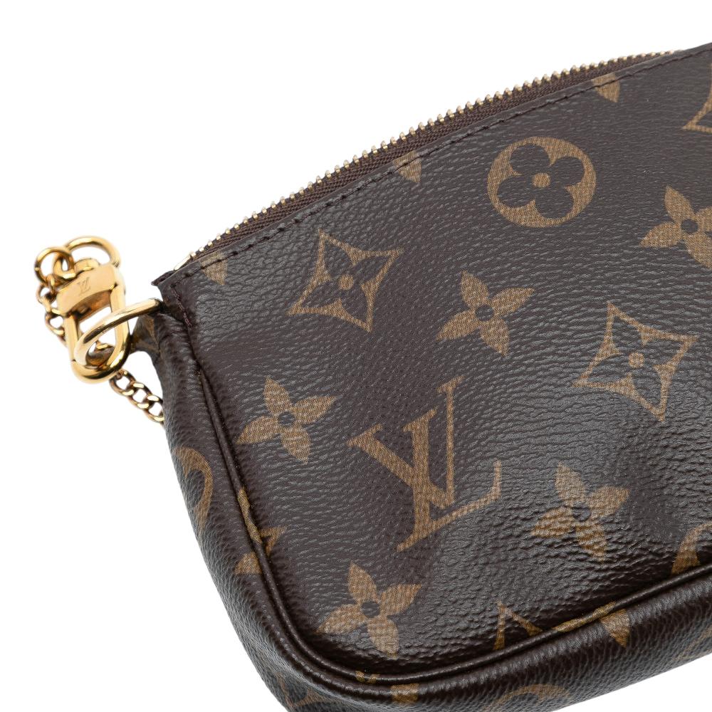 Louis Vuitton AB Louis Vuitton Brown Monogram Canvas Fabric Monogram Mini Pochette Accessoires France