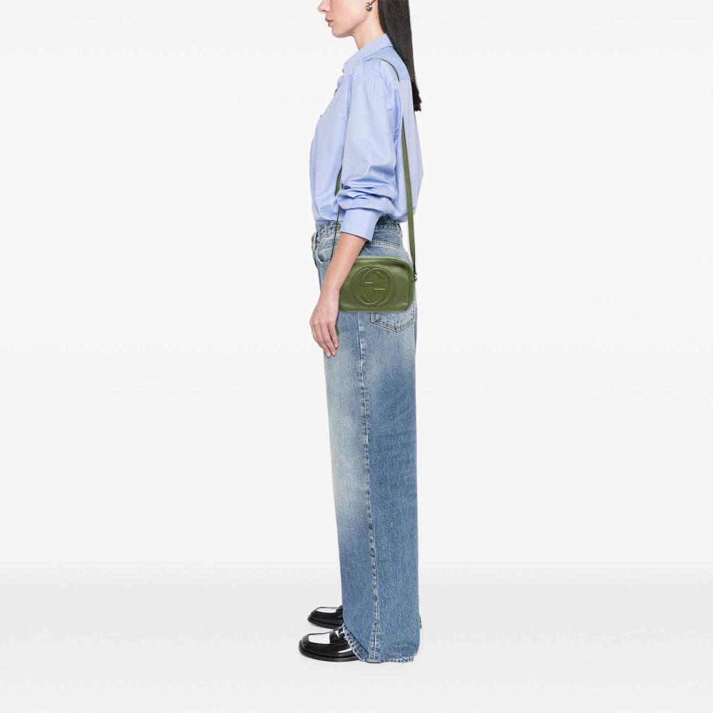 Gucci AB Gucci Green Olive Green Calf Leather Soho Disco Crossbody Italy