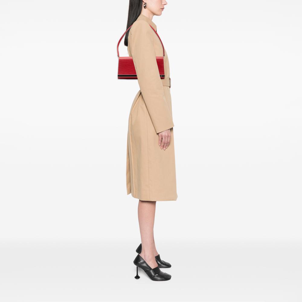 Louis Vuitton AB Louis Vuitton Red Epi Leather Leather Epi Sevigne Clutch France