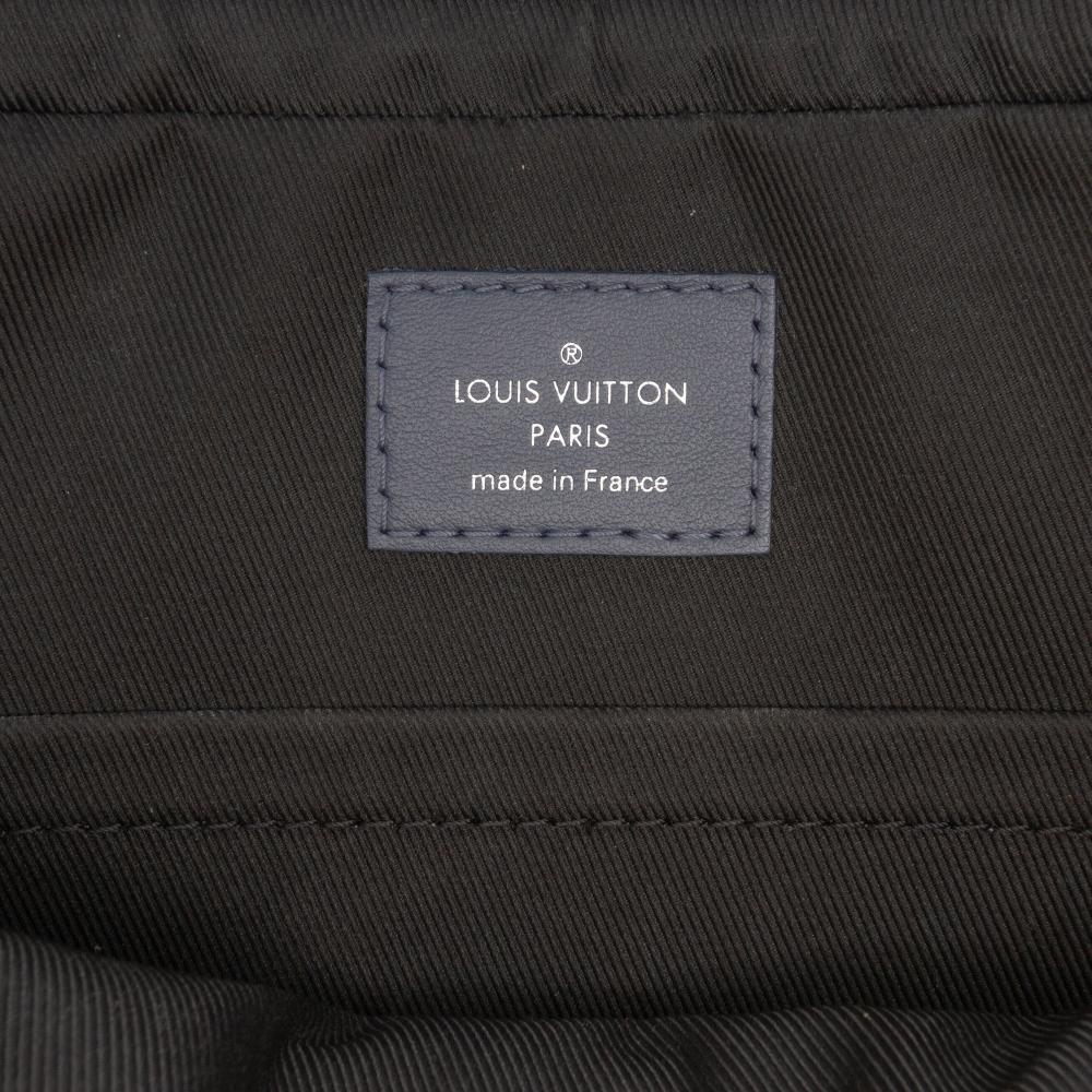Louis Vuitton AB Louis Vuitton Blue Navy Calf Leather Monogram Shadow Duo Messenger France