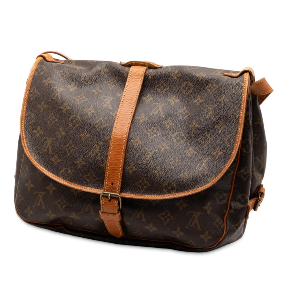 Louis Vuitton B Louis Vuitton Brown Monogram Canvas Fabric Monogram Saumur 35 France