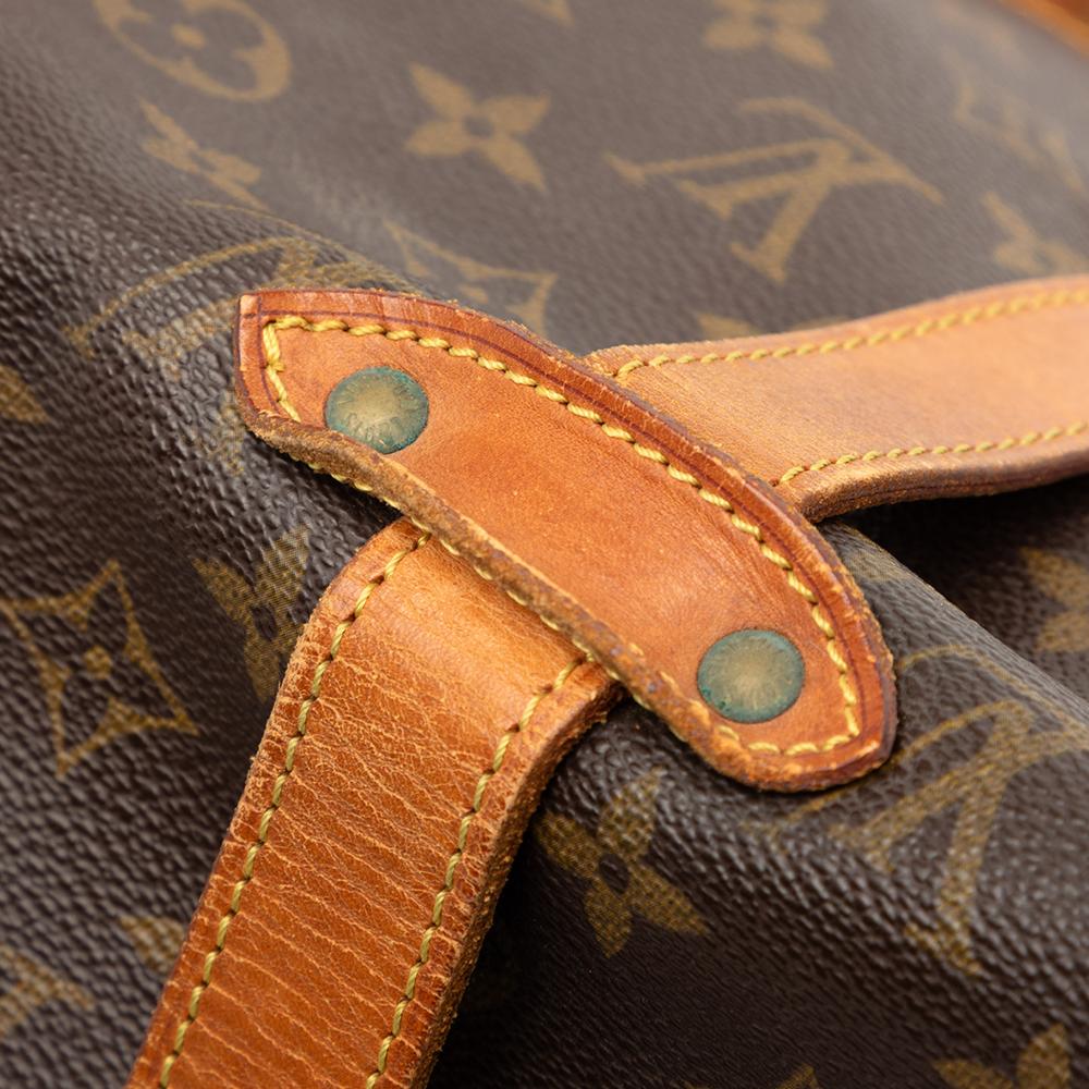 Louis Vuitton B Louis Vuitton Brown Monogram Canvas Fabric Monogram Saumur 35 France