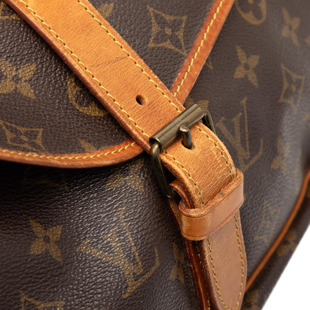 Louis Vuitton B Louis Vuitton Brown Monogram Canvas Fabric Monogram Saumur 35 France