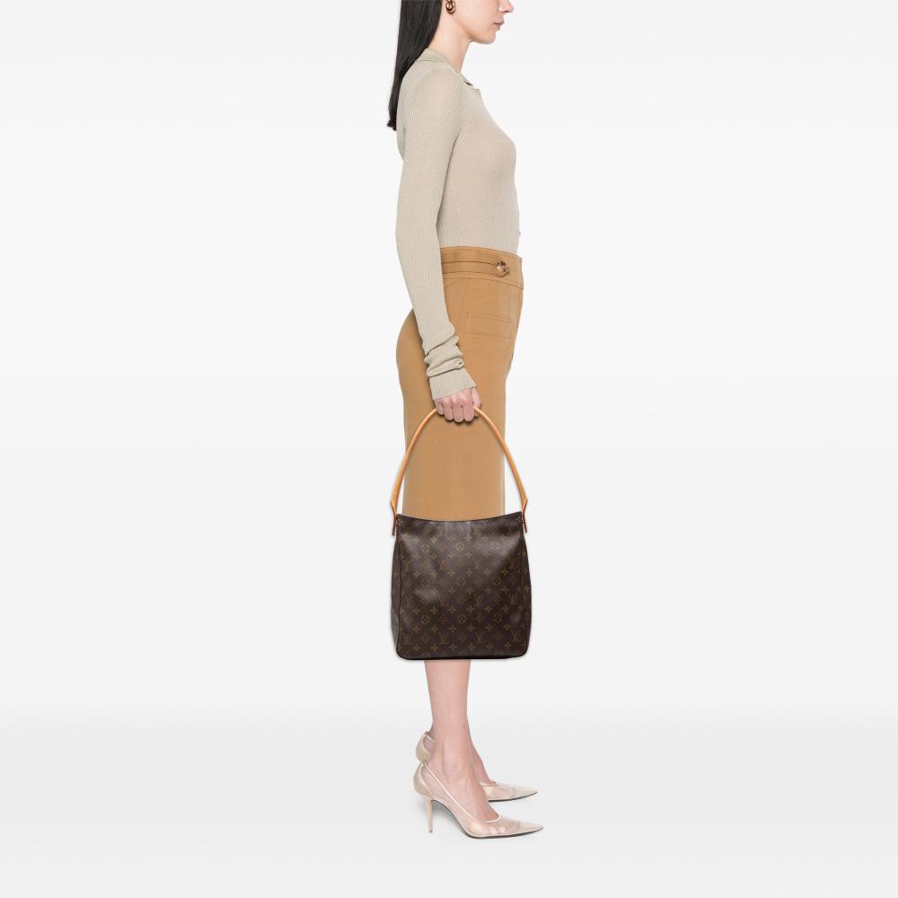 Louis Vuitton B Louis Vuitton Brown Monogram Canvas Fabric Monogram Looping GM France