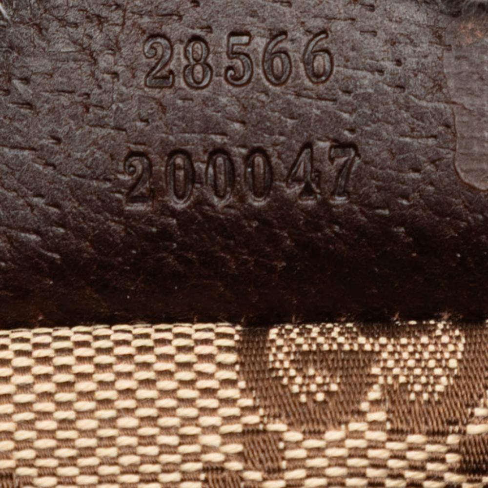 Gucci B Gucci Brown Beige Canvas Fabric GG Double Pocket Belt Bag Italy