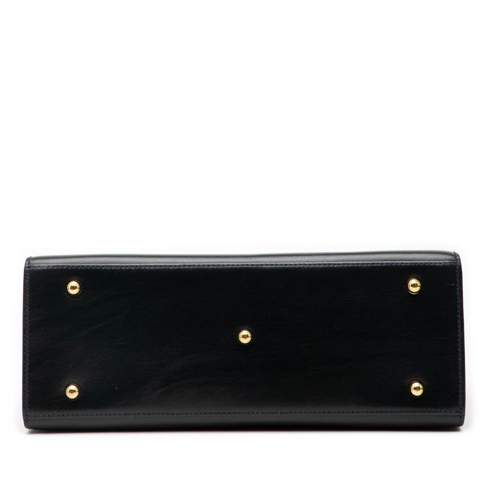 Gucci B Gucci Black Calf Leather skin Lady Lock Satchel Italy