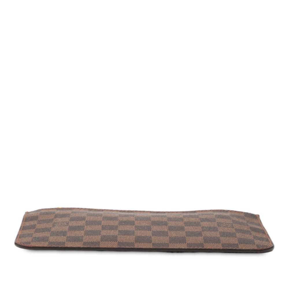 Louis Vuitton AB Louis Vuitton Brown Damier Canvas Fabric Damier Ebene Neverfull Pouch MM France